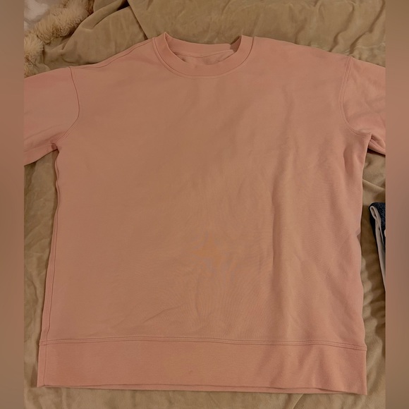 Lululemon oversized crewneck cotton sweatshirt small medium lightweight logo - Picture 3 of 5
